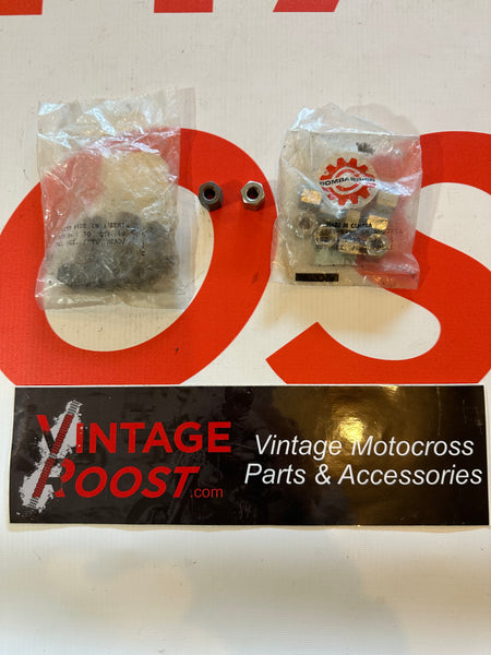 Cylinder Head Nut, 250cc Black or Silver, Set of 6, NOS