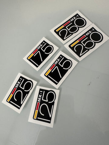 Can-Am, 1973-76, MX1 125, 175, 250 Badges, Reproduction Can-Am, 1973-76, MX1 125, 175, 250 Badges, Reproduction