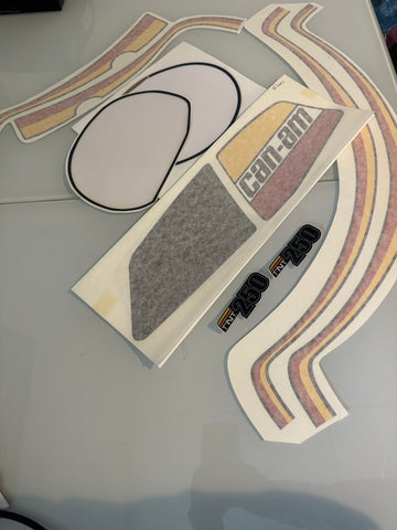 Can Am, 1977, TNT 250, Decal Kit, Score or no scored tank, Reproduction Can Am, 1977, TNT 250, Decal Kit, Score or no scored tank, Reproduction