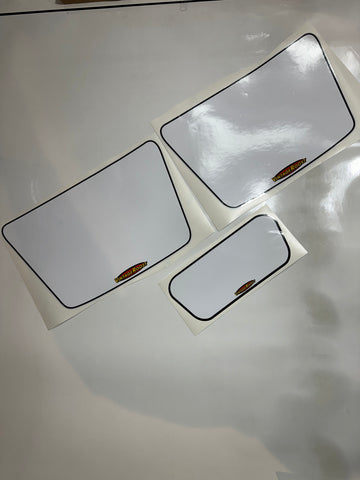 Can Am, 1980 Qual, Headlight Front  Number Plates and Side Number plates, Reproduction Can Am, 1980 Qual, Headlight Front  Number Plates and Side Number plates, Reproduction