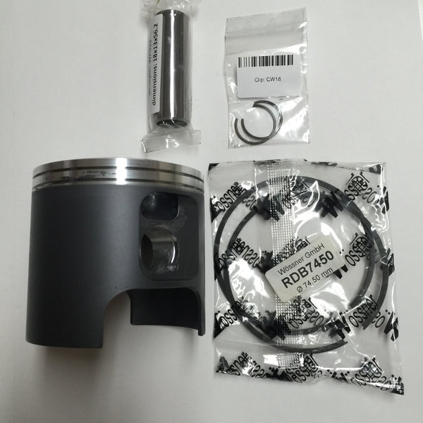 Can Am Piston 250 cc, 74.0, 74.50 and 75.0 mm Bore, Wossner Piston for Vintage Rotax Dirt Bikes, Engine Short Stroke Engine