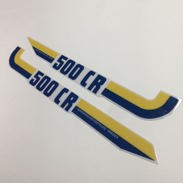 Husqvarna, 1983, 500 CR, Side Panel Decals, Reproduction