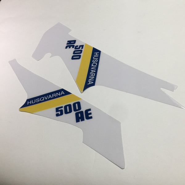 Husqvarna, 1984, 500 AE, Side Panel Decals, Reproduction