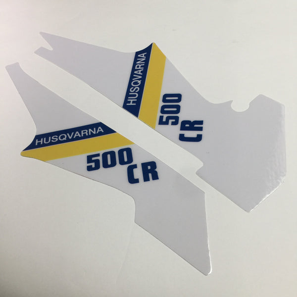 Husqvarna, 1984, 500 CR, Side Panel Decals, Reproduction