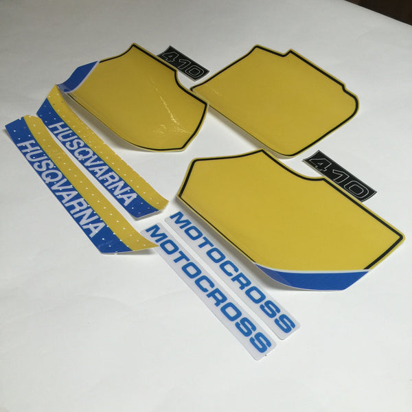 Husqvarna, 1987, 410 Cross Country Decal Kit, Reproduction