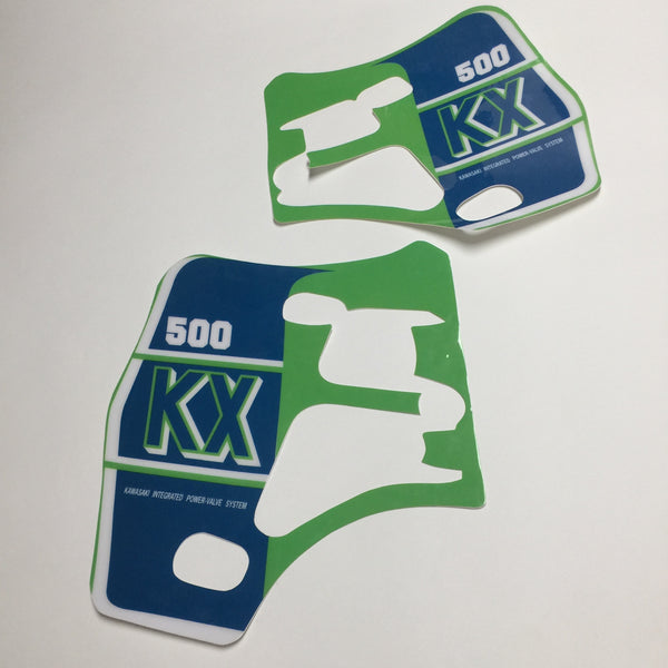 Kawasaki, 1989, KX 500, Rad Decals, Reproduction