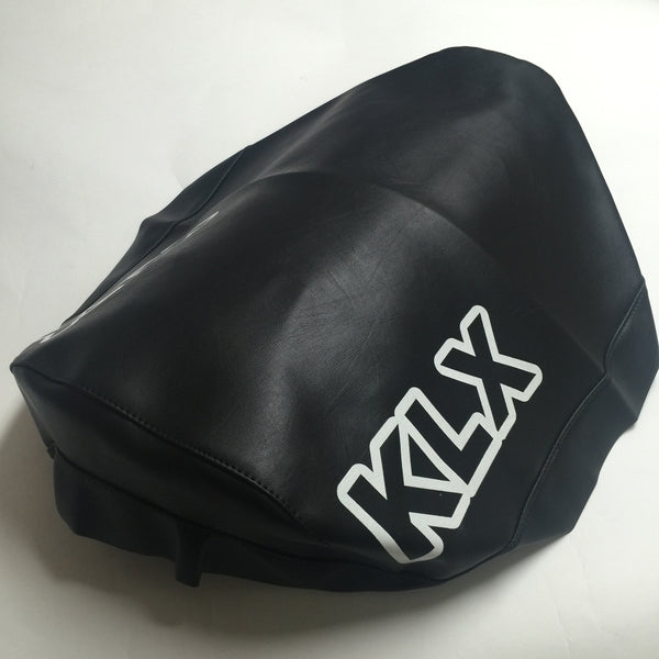 Kawasaki, 1979-83, KLX 250, Short Seat Cover - with white KLX outline, Reproduction
