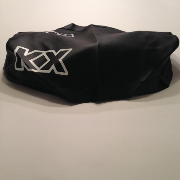 Kawasaki, 1980-81, KX 250, White Graphic, Seat Cover, Reproduction