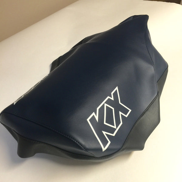 Kawasaki, 1985, KX 125 250, Navy Blue Seat Cover, Reproduction