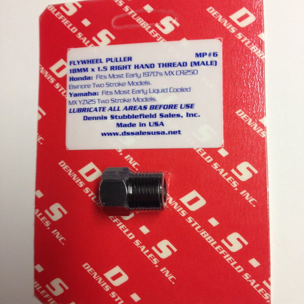 MP#6, 18mm x 1.5, RH Thread, Special Hollow bolt, Flywheel Puller (Male)