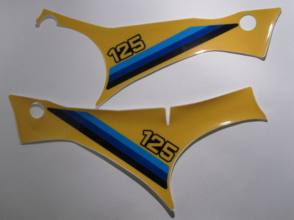 Suzuki, 1981, RM 125, Euro Side Panel Decals, Reproduction