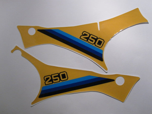 Suzuki, 1981, RM 250, Euro Side Panel Decals, Reproduction
