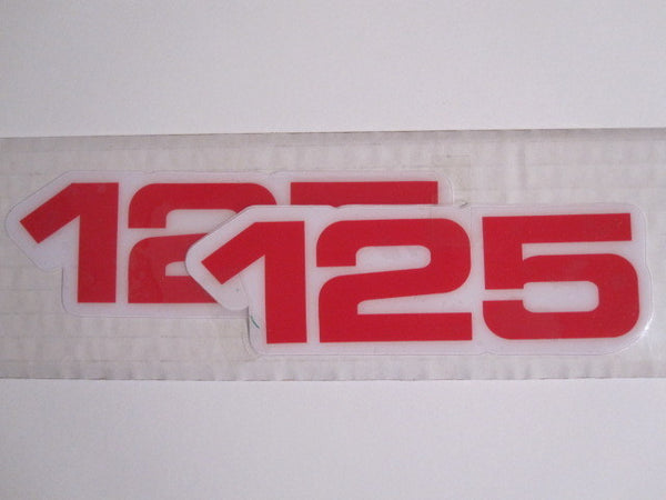 Yamaha, Side Panel Decals, 125, Red, Reproduction