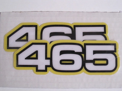 Yamaha, Side Panel Decals, 465, White, Reproduction
