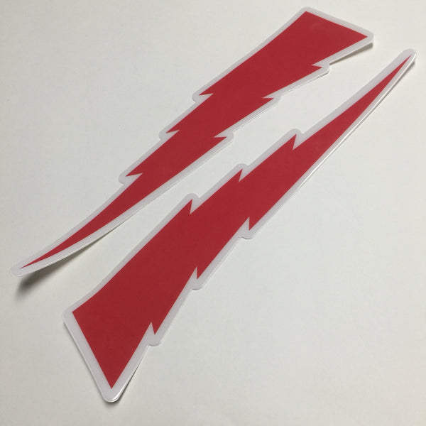 Yamaha, Hannah Lightning Bolt Decals, Red, Reproduction