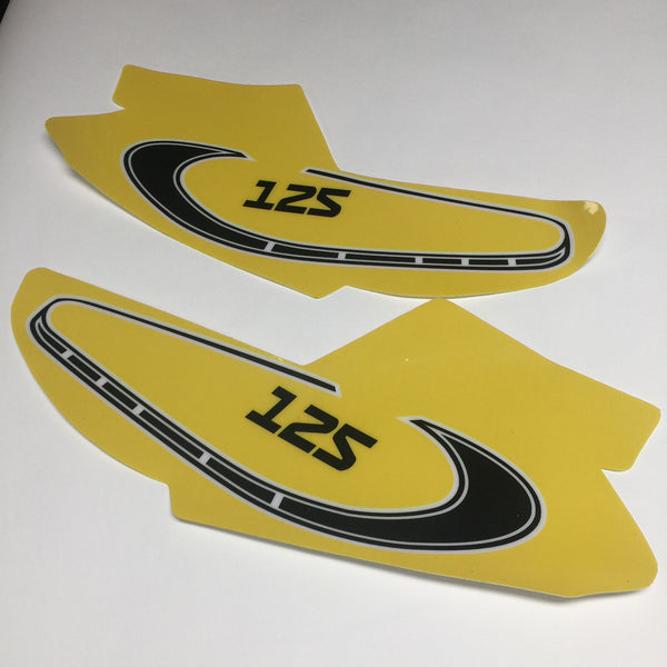 Yamaha, 1976, YZ 125 Tank Decals, Reproduction