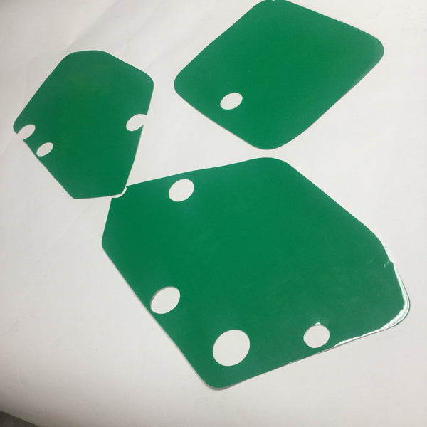 Yamaha, 1989, YZ 250, Number Plate Background Decals, Green, Reproduction