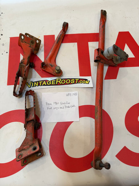 Can Am, From 1980 Qualifier, Foot Pegs and brake parts,  Used Parts