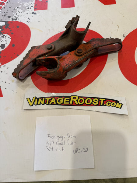 Can Am, Foot Pegs from 1979 Qualifier RH and LH, Used Parts