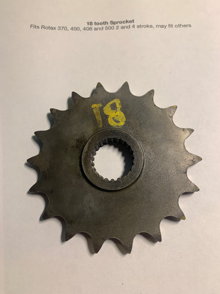 Can Am, 18 Tooth Sprocket, 370-500 CC, 2 and 4 stroke, Used Parts