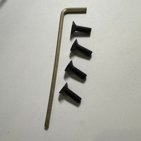 Can Am Screws, Rotary Valve Cover, Set of 4, Black with Hex Key Tool - New!