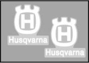 Husqvarna, 1978-82, Logo Tank Decals, White, Reproduction