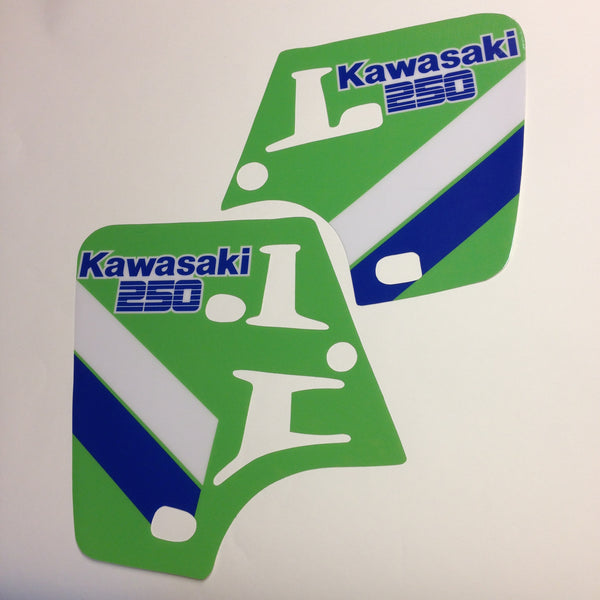Kawasaki, 1987, KX 250, Rad Decal Kit, Reproduction