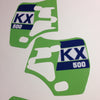 Kawasaki, 1988, KX 500, Tank and Rad Decal Kit, Reproduction