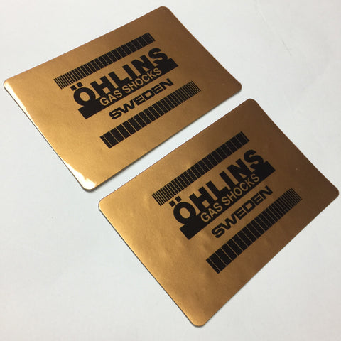 Ohlins Decals, Gold, Reproduction