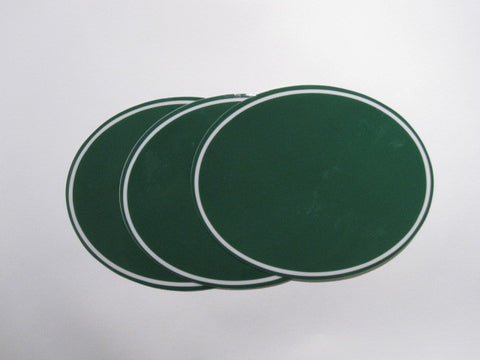 Oval Number Plate Background Decals, Green, Reproduction