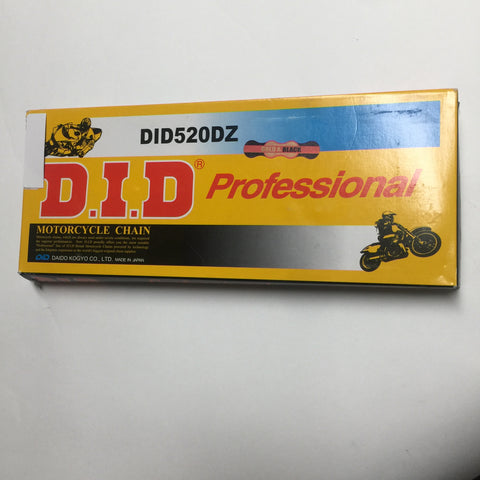Motocross Chain, D.I.D, 520DZ2-110 Link, Gold/Black