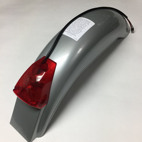 IT Preston Petty, Vintage, Universal Rear Fender, with Taillight Assembly, Silver Grey-  Sale!