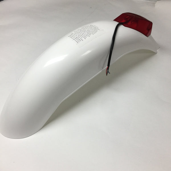 IT Preston Petty, Vintage, Universal Rear Fender, with Taillight Assembly, White