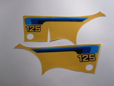 Suzuki, 1980, RM 125, Side Panel Decals, Reproduction