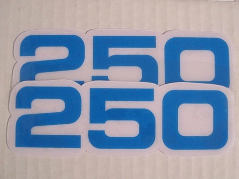Yamaha, Side Panel Decals, 250, Blue, Reproduction