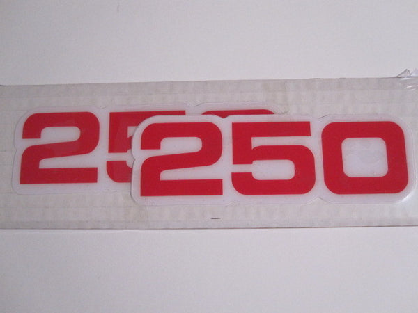 Yamaha, Side Panel Decals, 250, Red, Reproduction