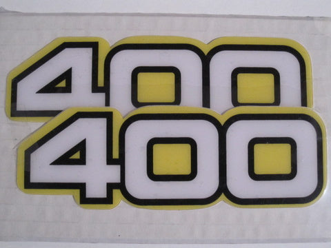 Yamaha, Side Panel Decals, 400, White, Reproduction