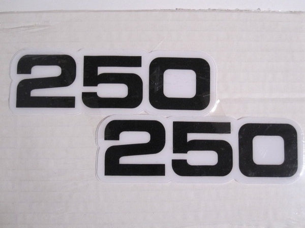 Yamaha, Side Panel Decals, 250, Black, Reproduction